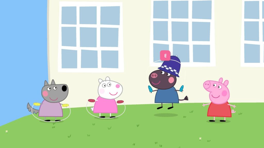 Peppa pig - skákání přes švihadlo