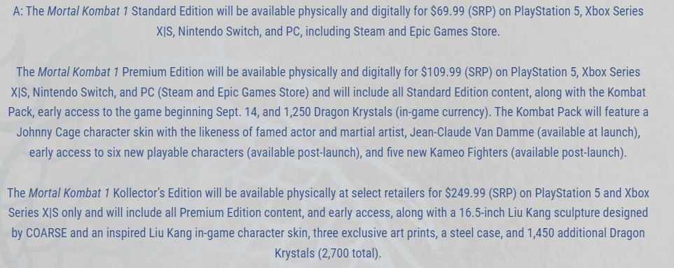 Mortal Kombat 1 – cen edic