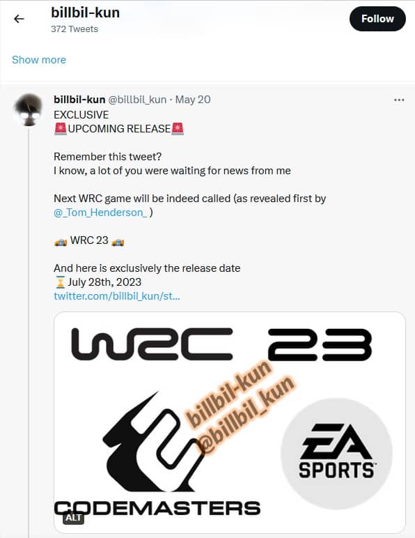 WRC 23 - leak