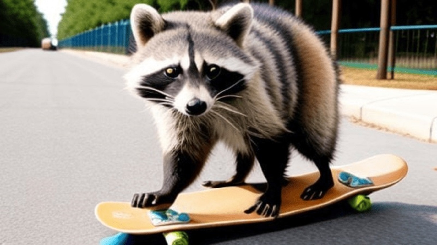 Wanted Racoon skateboard