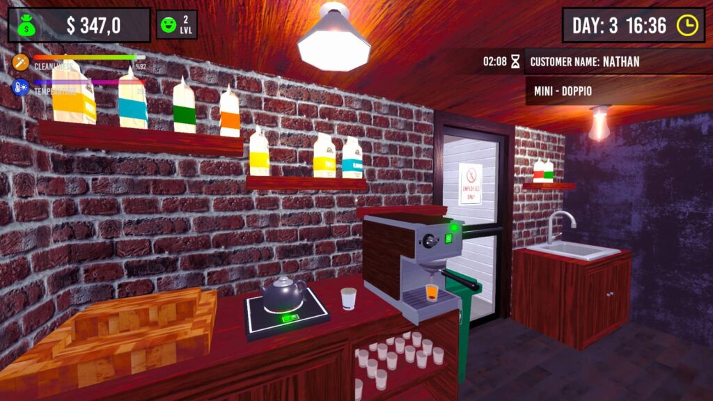 Barista Simulator - zázemí