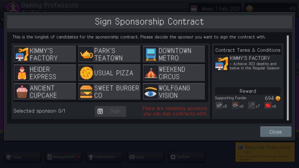 Teamfight Manager – kontrakty jsou všude