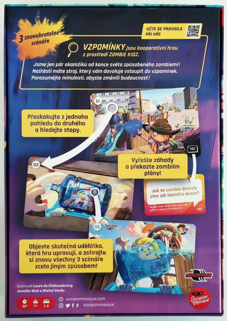 Zombie Kidz Vzpomínky – zadní strana