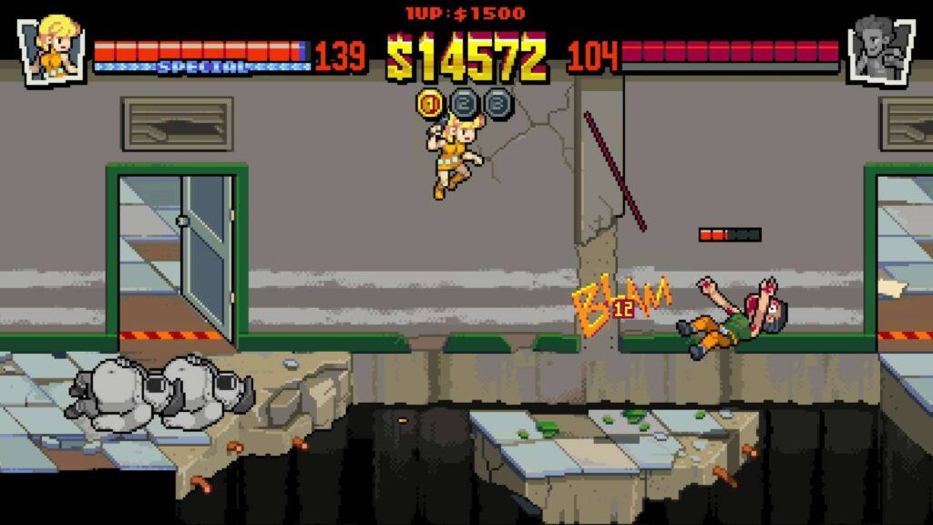 Double Dragon Gaiden Rise Of The Dragons - Skákání na plošinkách