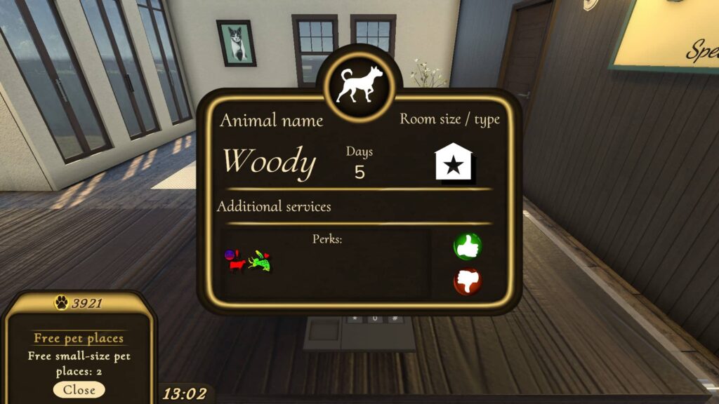 Pets hotel - informace o mazlíčkovi