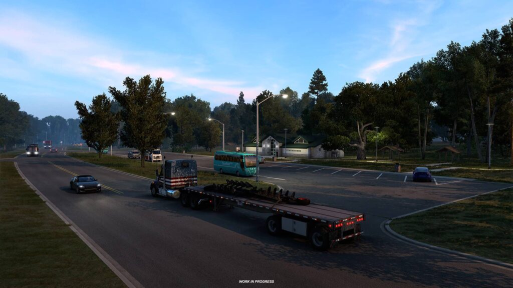 ATS Arkansas - západ slunce