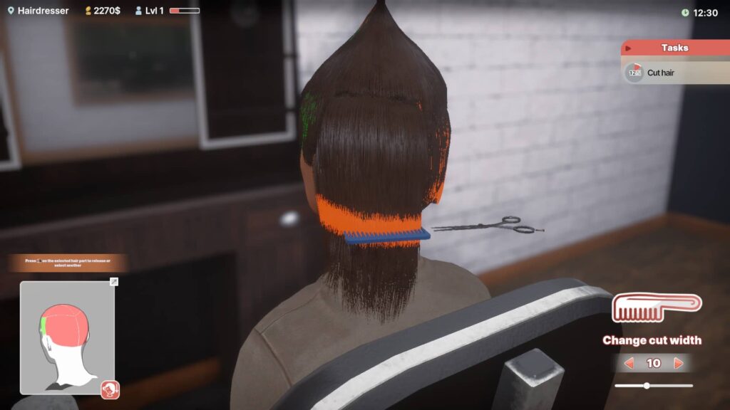 Hairdresser simulator - stříhání