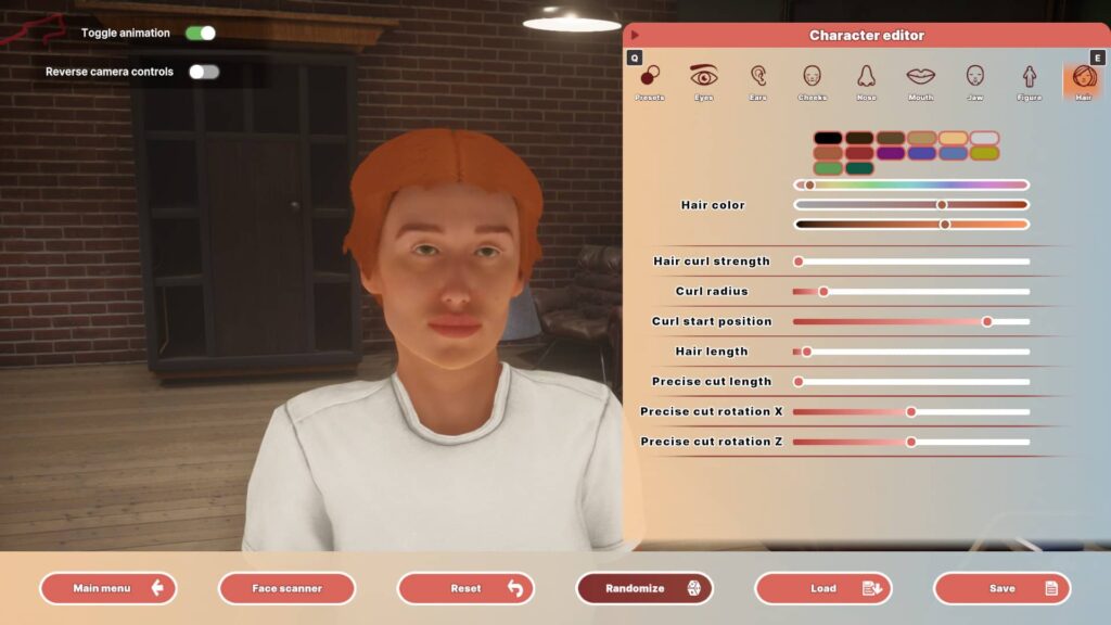 Hairdresser simulator - úprava postavy
