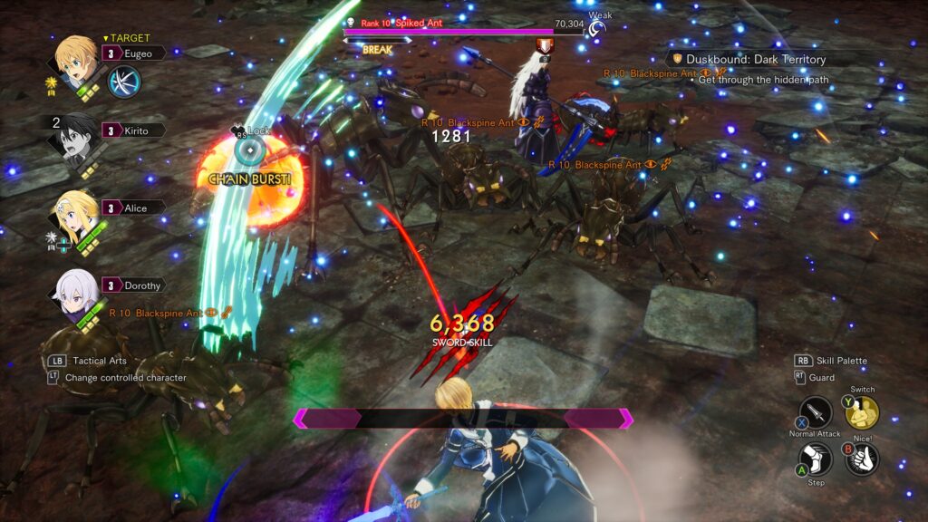 Sword Art Online Last Recollection - v týmu se dají zabít i silnější nepřátelé