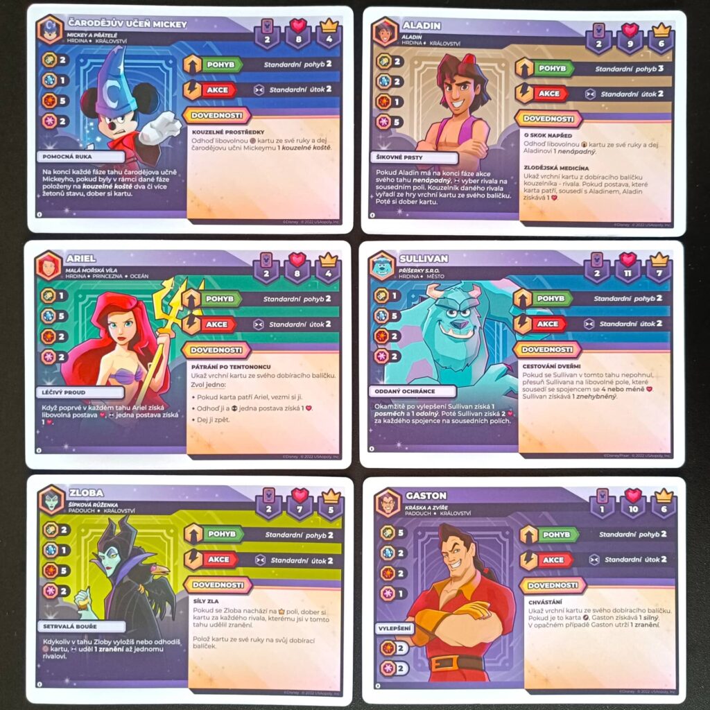 Disney Sorcerer’s Arena Epické aliance – karty postav