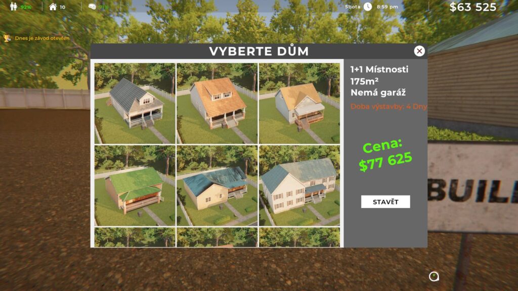 Estate Agent SImulator - výstavba nového domu