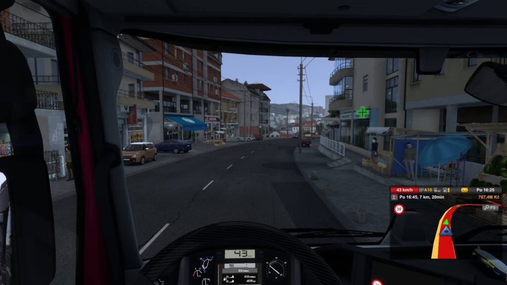 Euro Truck Simulator 2 West Balkans - jízda ve městě