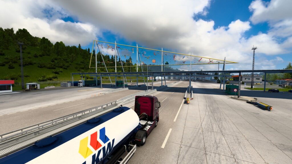 Euro Truck Simulator 2 West Balkans - vzhled hraničního přechodu