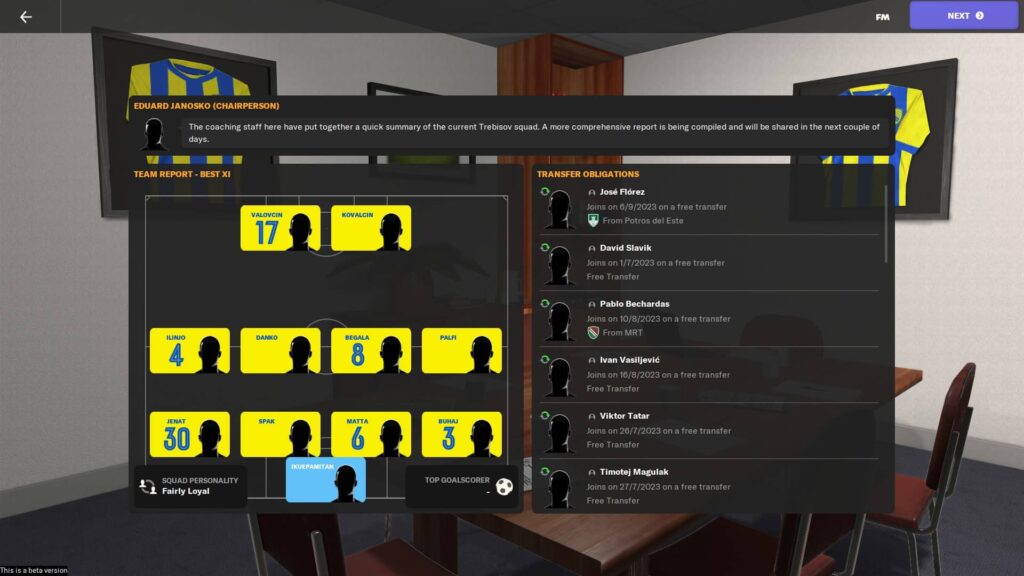Football Manager 2024 - Sestavy