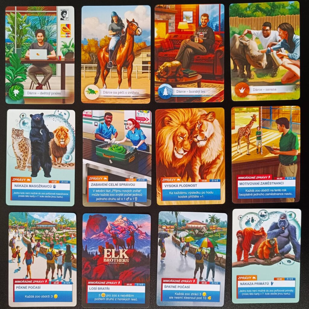 ZOO Tycoon The Board Game – dárci a karty událostí