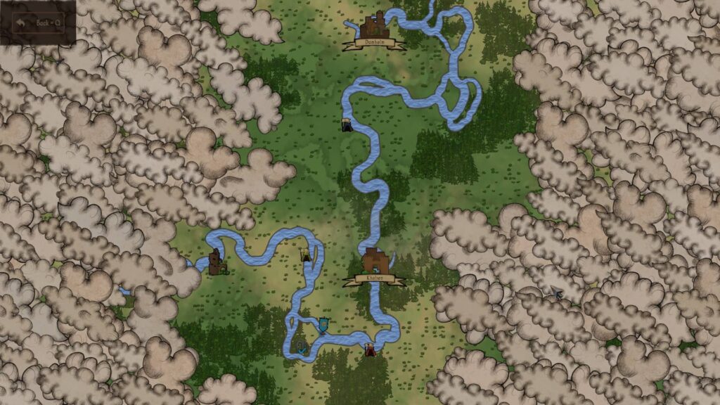 Dreadful River - mapa řeky