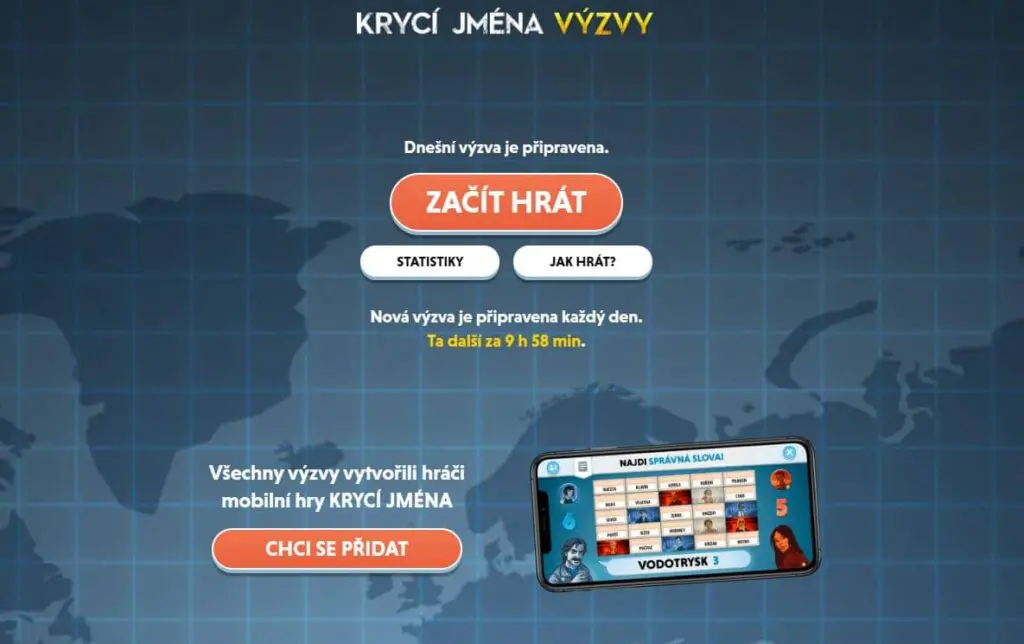 Krycí jména výzvy - připoj se