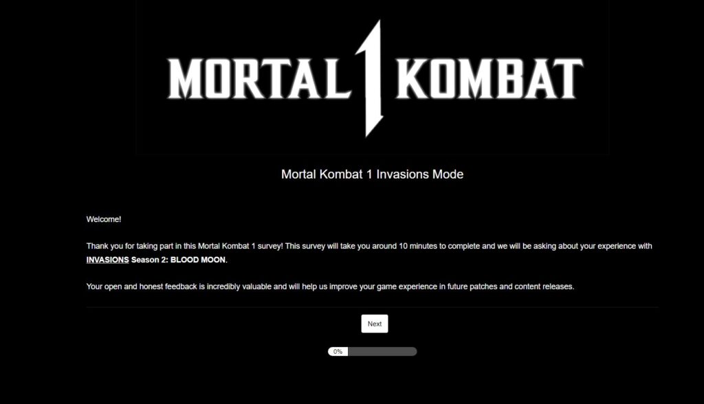Mortal Kombat 1 – dotazník