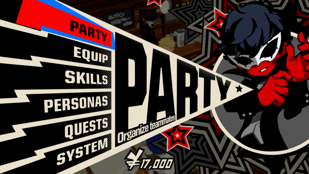 Persona 5 Tactica - menu