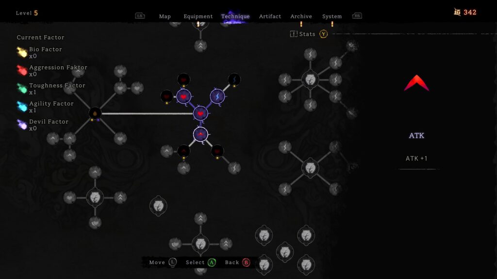 The Devil Within Satgat - velmi přehledný skill tree