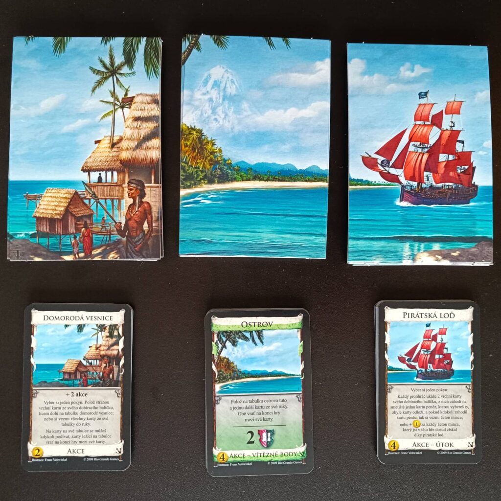 Dominion Pobřeží – karty s destičkami