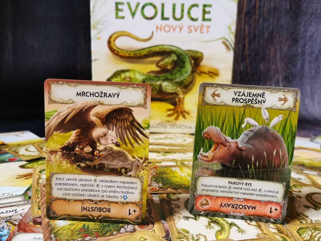Evoluce – Nový svět – karty párových i nepárových rysů