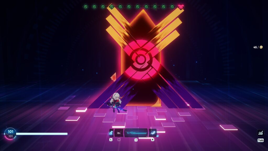 Neon Echo- místnost s Bossem