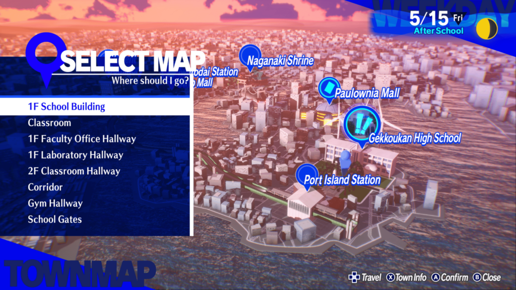 Persona 3 Reload - mapa