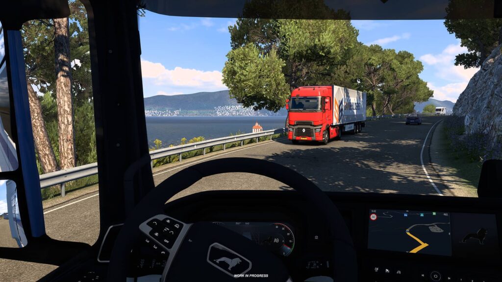 ETS2 Řecko - červený tahač