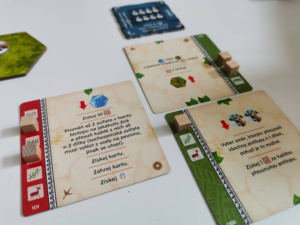 Ecos: První kontinent – karty s již zakrytými elementy