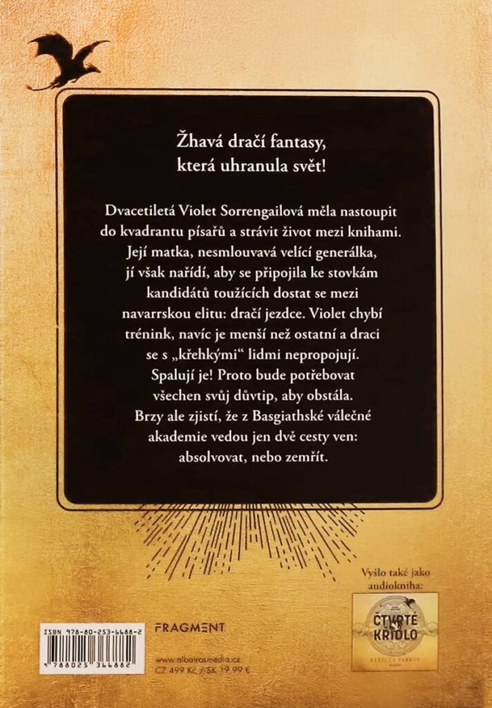 Čtvrté křídlo - zadní strana