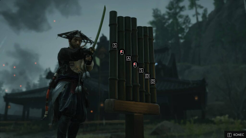 Ghost of Tsushima Director's Cut - sekání bambusu