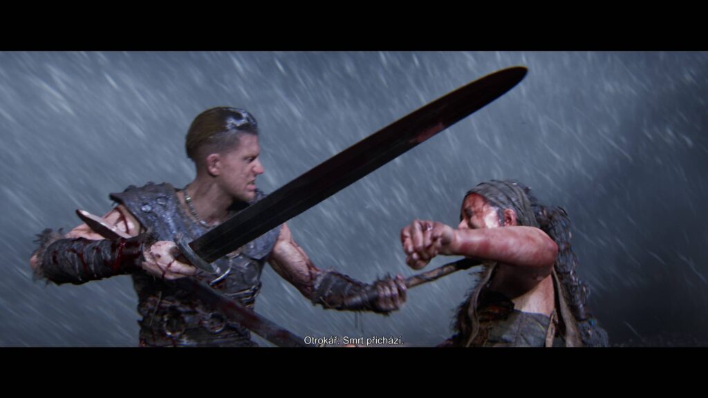 Senua’s Saga Hellblade II – souboj v děšti