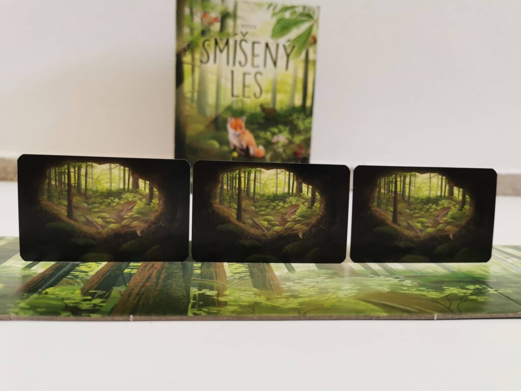 Smíšený les – karty jeskyní