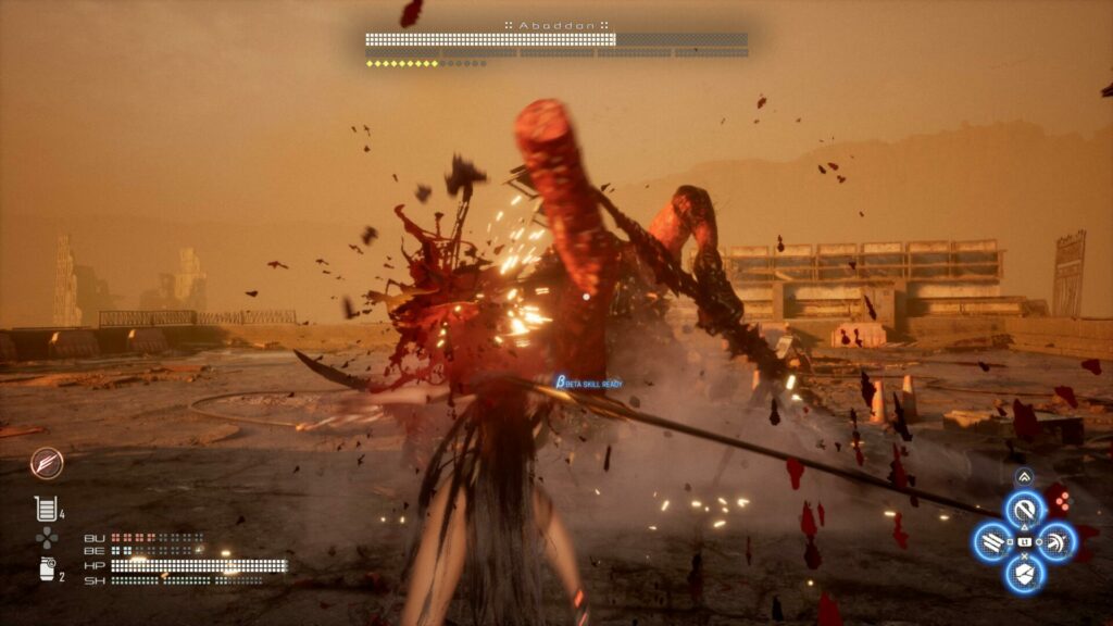 Stelar Blade boj s Abbadonem