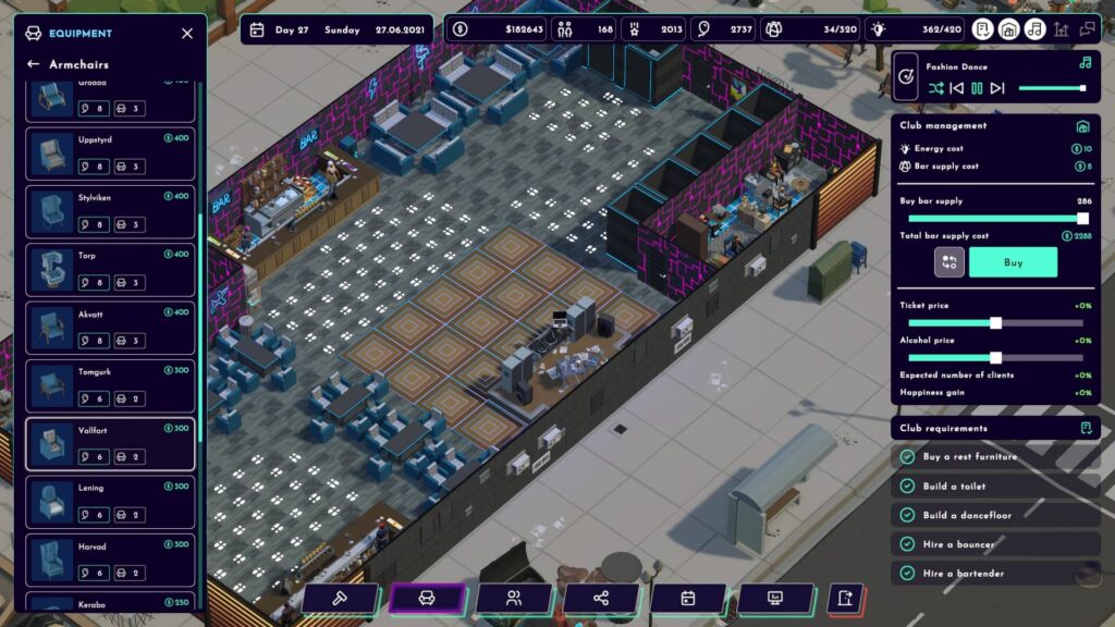 Disco Simulator - nábytek