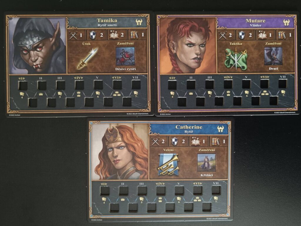Desková hra Heroes of Might & Magic III - hrdinky