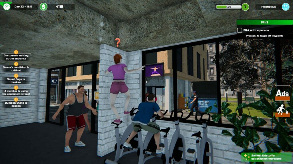 Gym Manager - trenér v akci