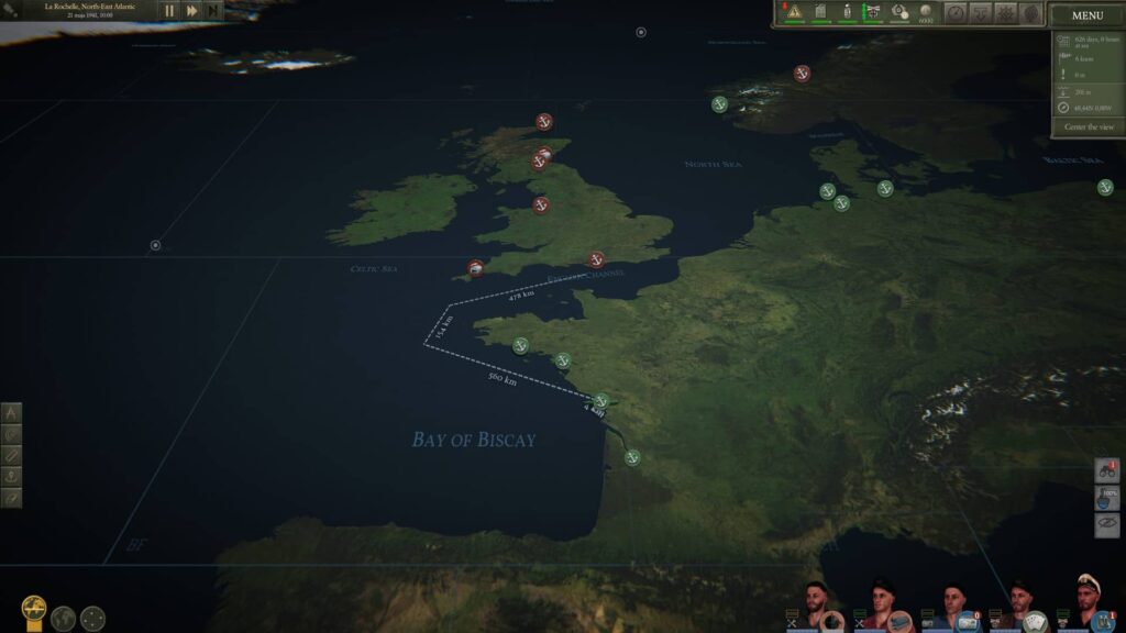UBOAT - mapa