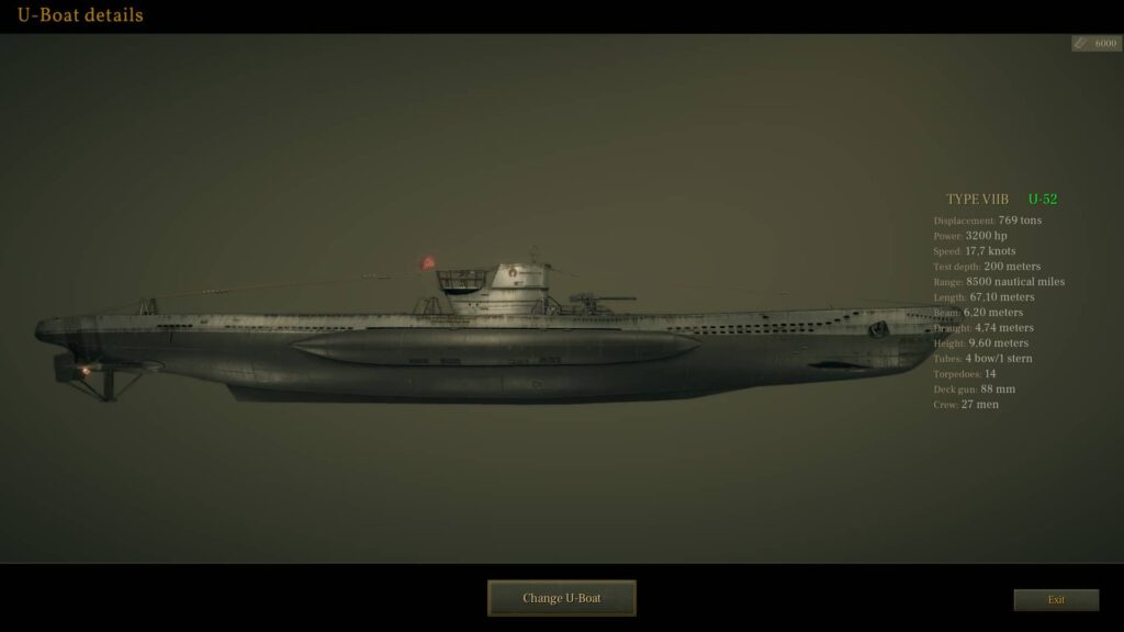 UBOAT - plán ponorky