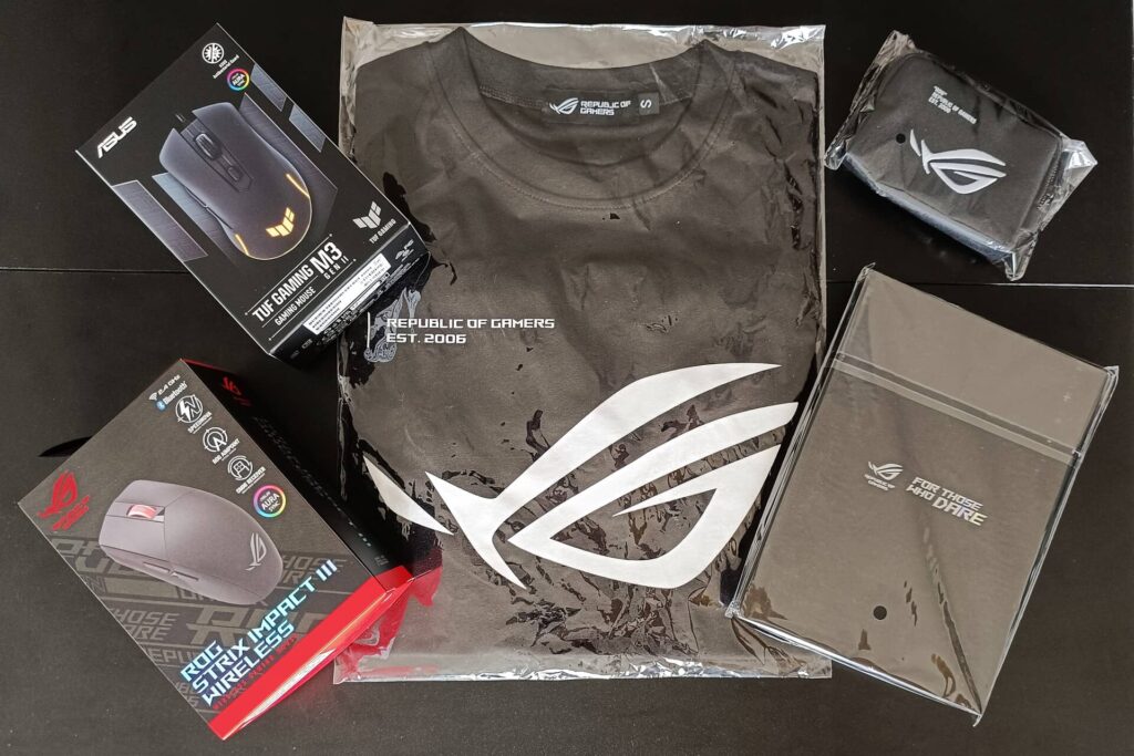 Soutěž o ROG Strix Impact III Wireless, TUF Gaming M3 Gen II a merch společnosti ASUS