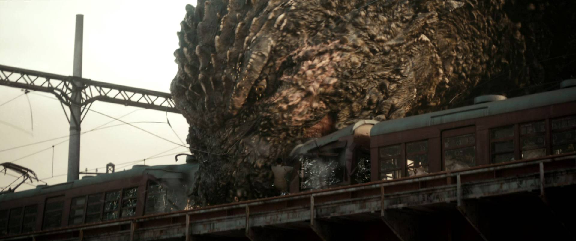 Godzilla Minus One - vlak v Ginze