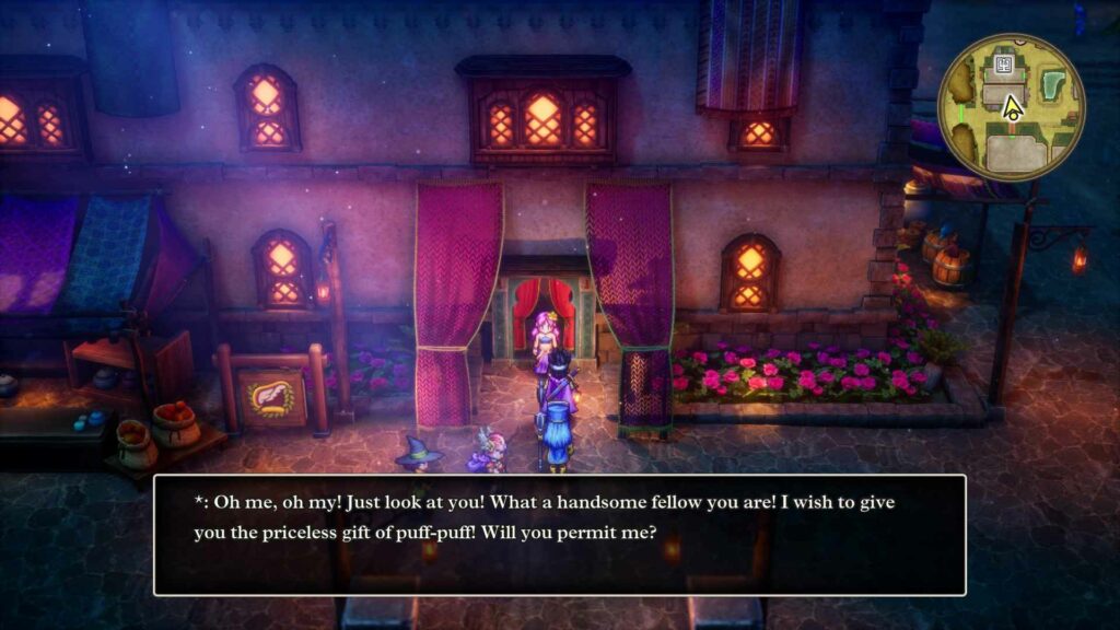 Dragon Quest HD-2D remake - Návštěva příjemných služeb
