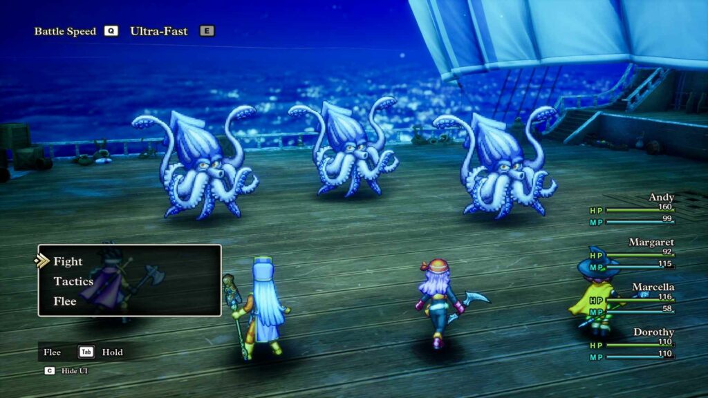 Dragon Quest HD-2D remake - Souboj na lodi
