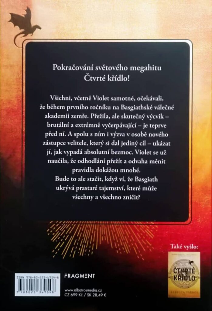 Železný plamen - zadní strana