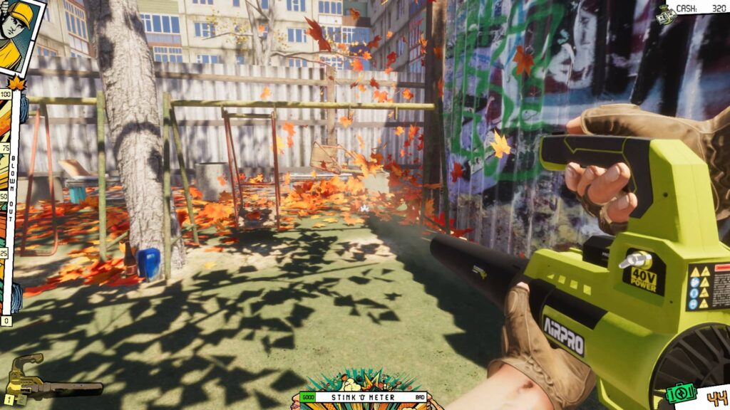 Master Leaf Blower - foukání na hřišti