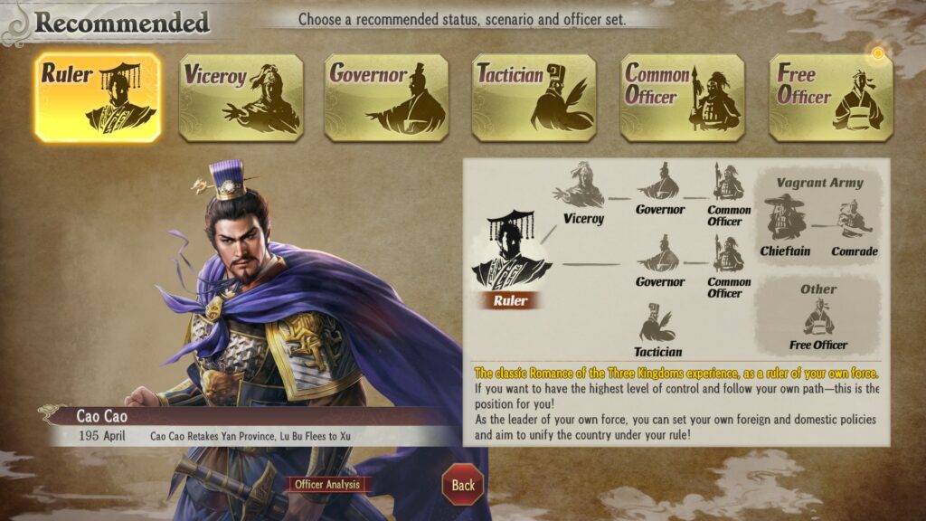 Romance of the Three Kingdoms 8 Remake - vyberte si hrdinu