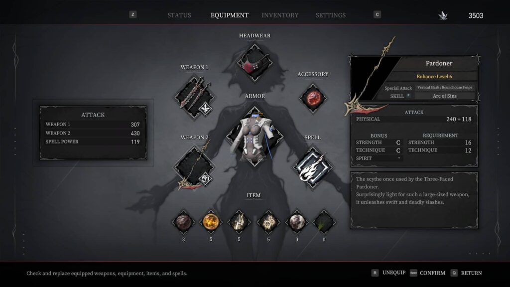 AI Limit - vybavení