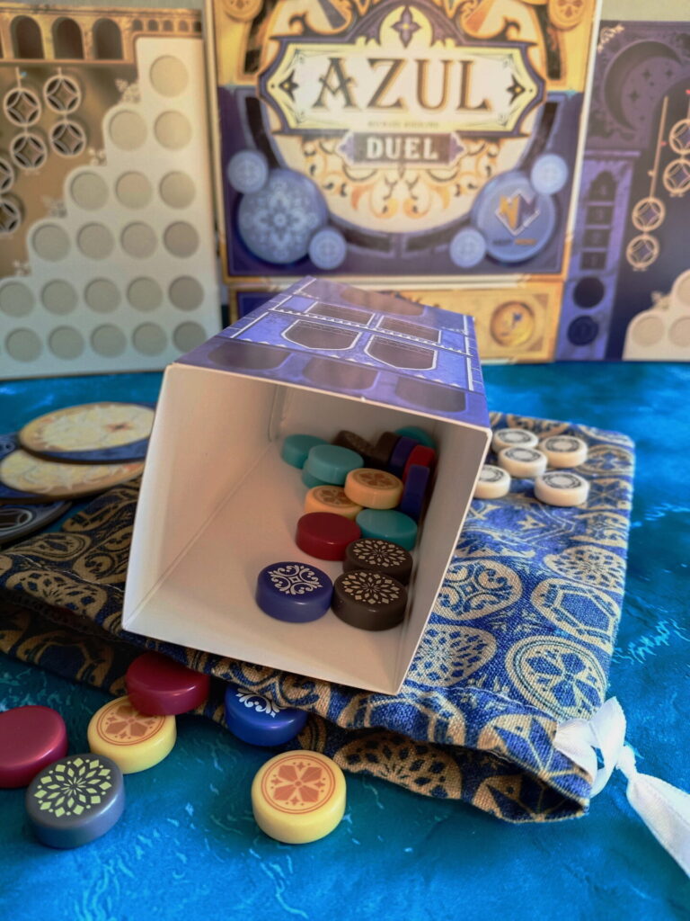 Azul Duel - věž s nevyužitými dlaždicemi