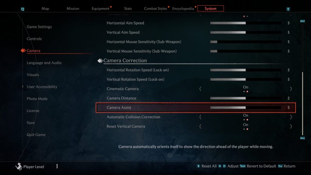 Rise of the Ronin - menu 1